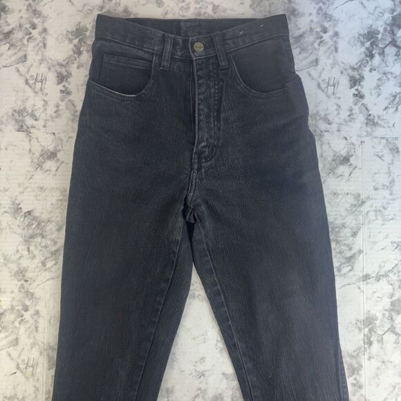 VTG Vintage Traffic Jeans Black 5 Pocket Retro Tapered Leg Rock Size 5/6 - Picture 3 of 16